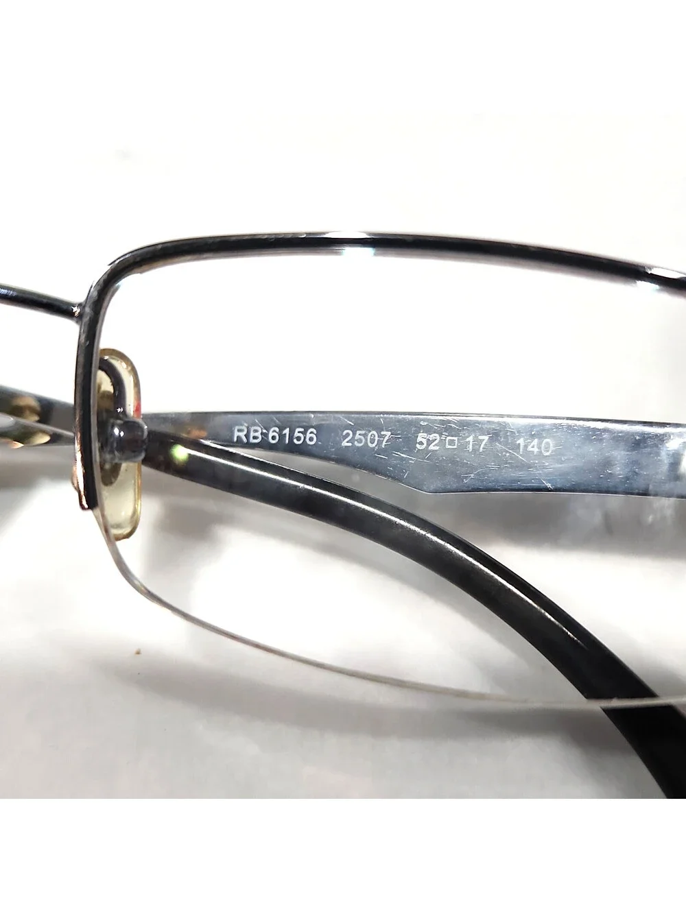 Ray Ban RB6156 2507 Silver Rectangle Eyeglasses 52-17 140